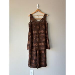 Victoria's Secret 80s gold label celestial sheer cover two piece set